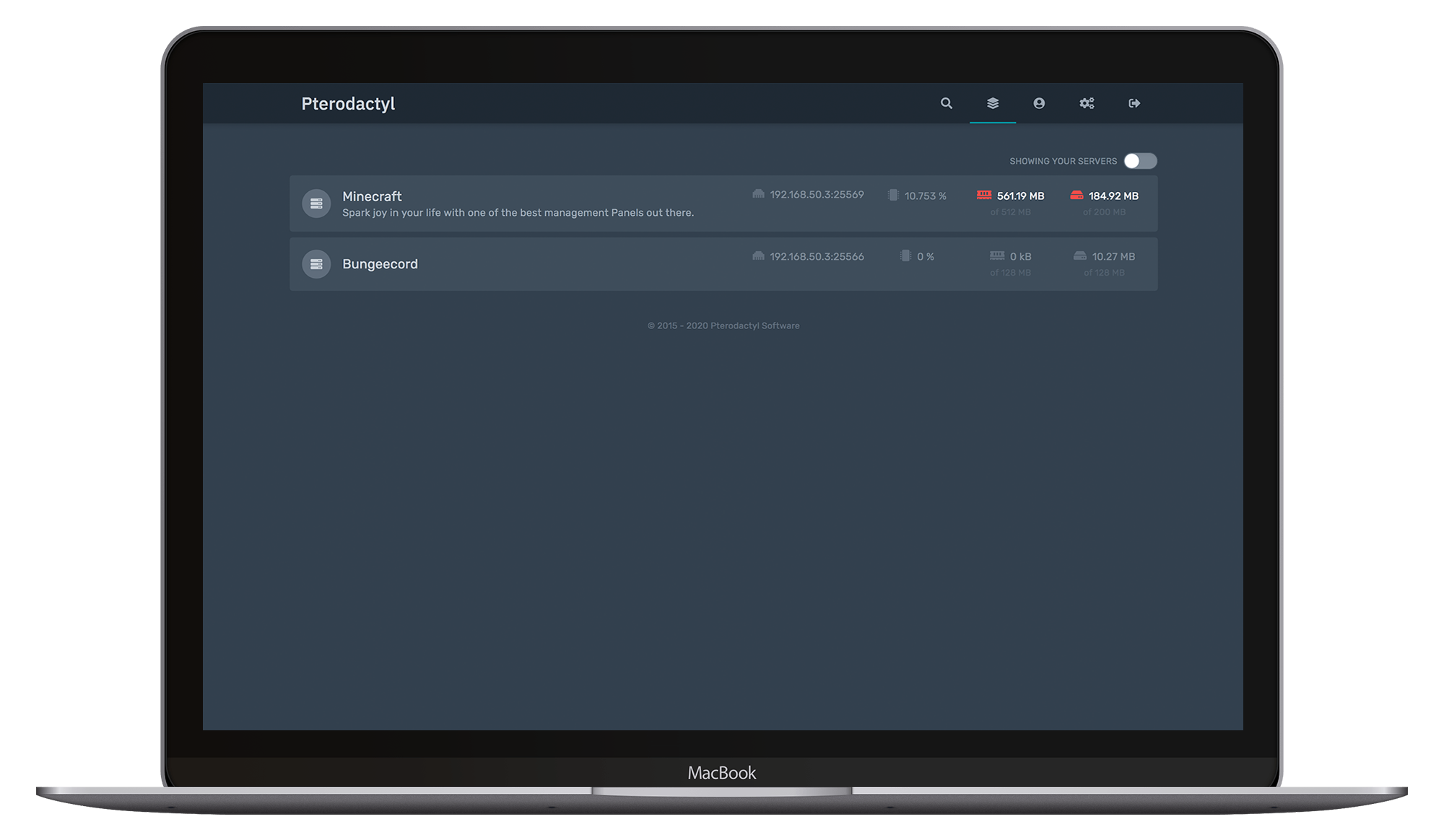 Pterodactyl Control Panel
